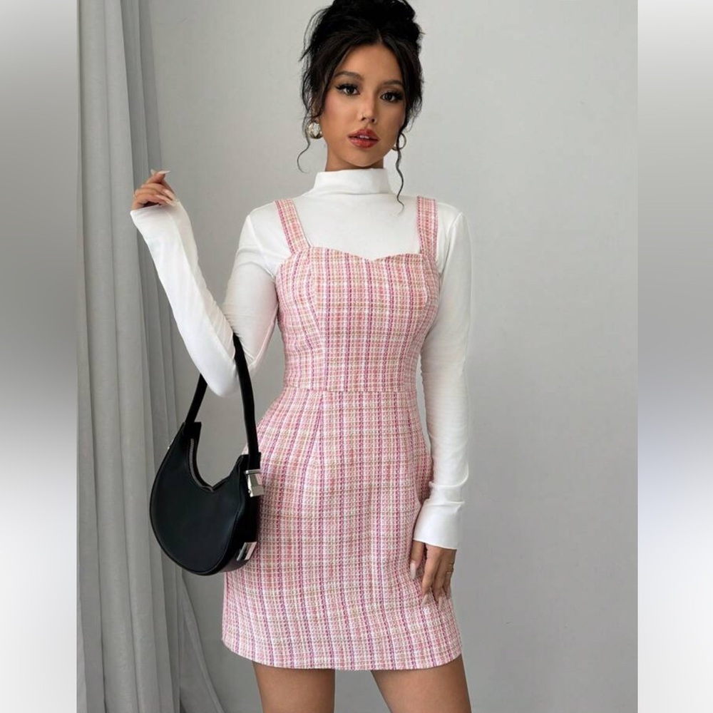 Pink Plaid Dress